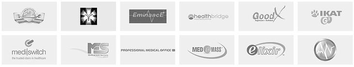 Icons for different practice management softwares